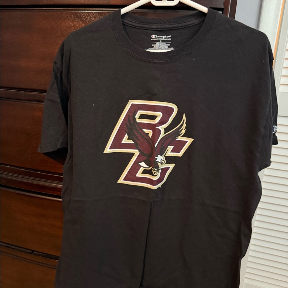 Champion Black and Maroon Graphic Tee